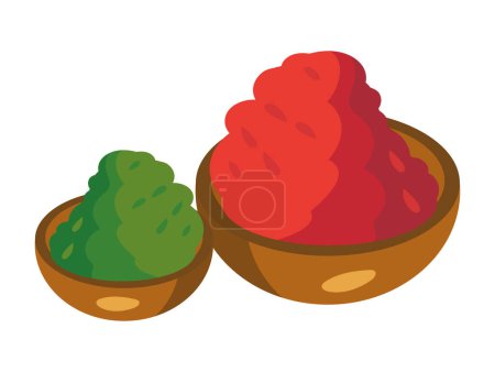 Illustration for Spices on a bowls isolated icon - Royalty Free Image