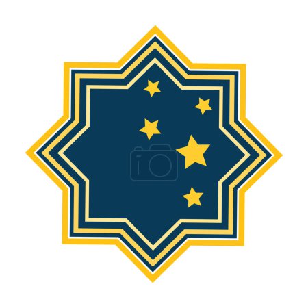 Ilustración de Islámico estrella marco aislado icono - Imagen libre de derechos