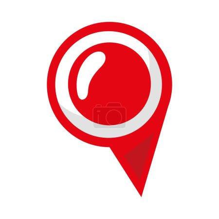 Illustration for Pin icon location place isolated vector - Royalty Free Image