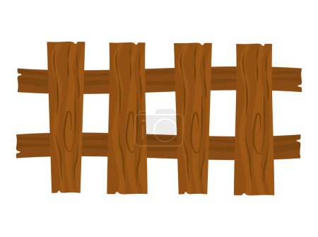Illustration for Garden wooden fence country icon isolated - Royalty Free Image