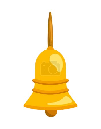 Ilustración de Campanilla dorada colgando icono de ilustración aislado - Imagen libre de derechos