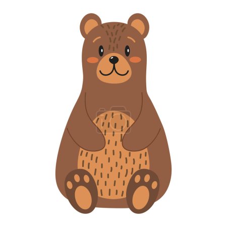 Ilustración de Otoño temporada animal oso icono aislado - Imagen libre de derechos