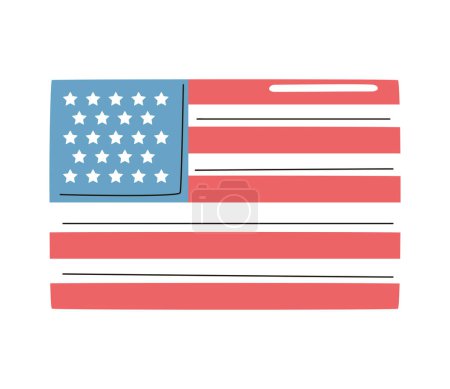 Téléchargez les illustrations : Etats-Unis drapeau conception vecteur isolé - en licence libre de droit