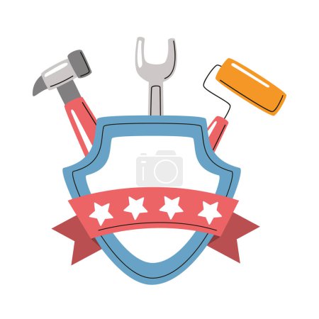 Photo for Usa labor day illustration vector isolated - Royalty Free Image