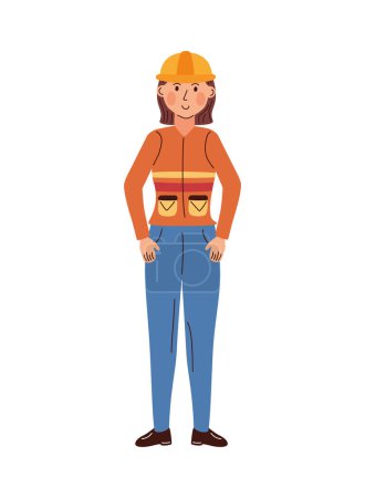 Illustration for Woman engineer illustration vector isolated - Royalty Free Image