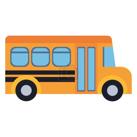 Ilustración de Estudiantes autobús transporte aislado icono - Imagen libre de derechos