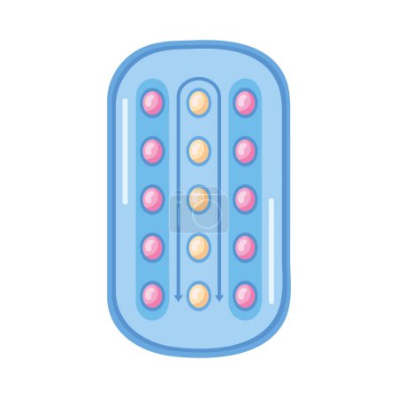 Illustration for Birth control pills pack vector isolated - Royalty Free Image
