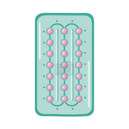 Illustration for Birth control pills medical vector isolated - Royalty Free Image