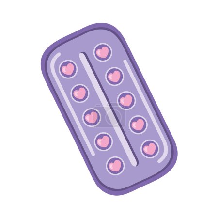 Illustration for Birth control pills tablet illustration vector isolated - Royalty Free Image
