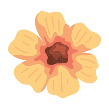 Ilustración de Flor naturaleza aislado icono vector - Imagen libre de derechos