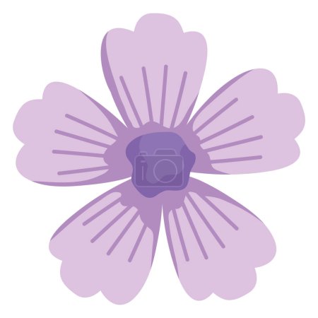Illustration for Flower decorative isolated icon vector - Royalty Free Image