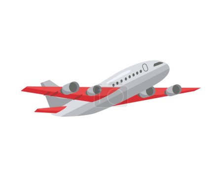 Illustration for Plane flying travel vector isolated - Royalty Free Image