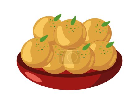 Illustration for Til laddo lohri food isolated icon - Royalty Free Image