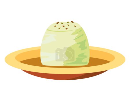 Illustration for Indian dessert sweet isolated icon - Royalty Free Image