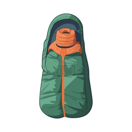 Ilustración de Diseño del saco de dormir sobre blanco - Imagen libre de derechos