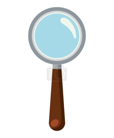 Illustration for Magnifying glass isolated icon illustration - Royalty Free Image