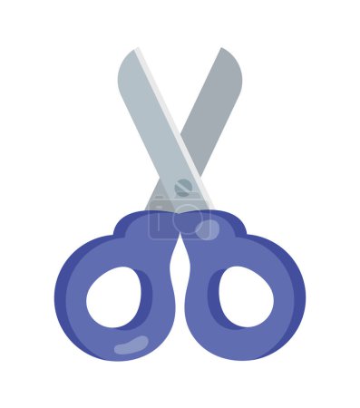 Illustration for Back to school supply scissors isolated icon - Royalty Free Image