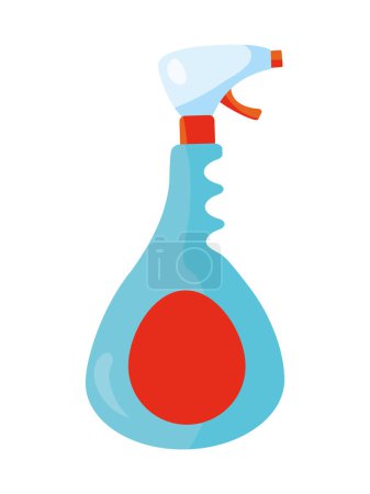 Téléchargez les illustrations : Illustration de bouteille de produit de nettoyage isolé - en licence libre de droit