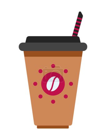 Ilustración de Taza de café reutilizable ilustración fresca aislado - Imagen libre de derechos