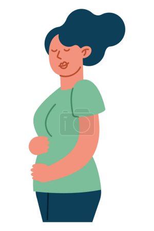 Illustration for Months pregnant begin illustration vector isolated - Royalty Free Image