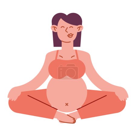 Illustration for Months pregnant illustration vector isolated - Royalty Free Image