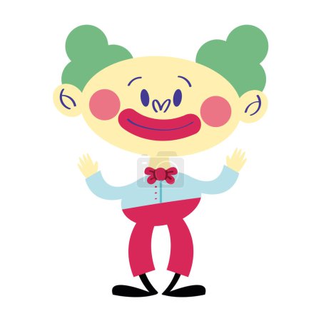 Illustration for Halloween character clown vector isolated - Royalty Free Image