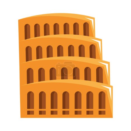 Téléchargez les illustrations : Rome coliseum icône isolée vecteur - en licence libre de droit