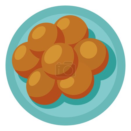 Illustration for Indian food traditional gourmet isolated - Royalty Free Image