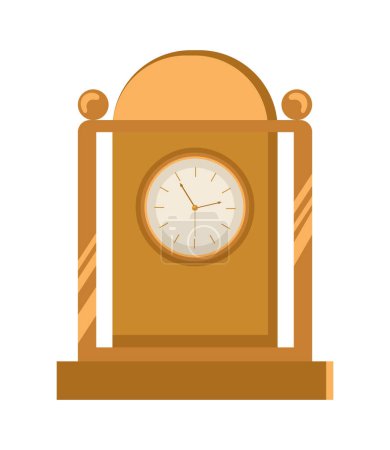 Illustration for Golden watch traditional vector isolated - Royalty Free Image
