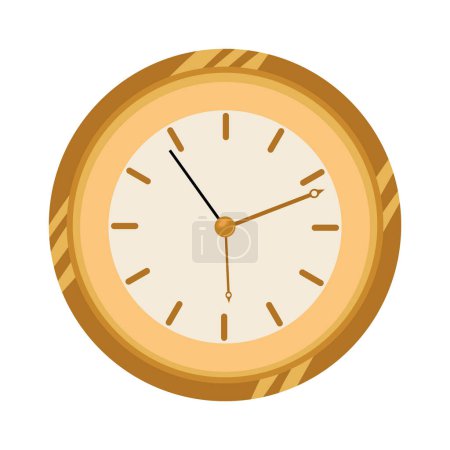 Ilustración de Reloj de oro diseño de bolsillo vector aislado - Imagen libre de derechos