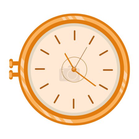 Illustration for Golden watch illustration vector isolated - Royalty Free Image