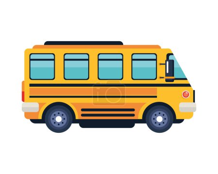 Ilustración de Escuela de autobuses vista lateral ilustración aislada - Imagen libre de derechos
