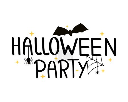 Ilustración de Halloween partido tipografía ilustración aislado - Imagen libre de derechos