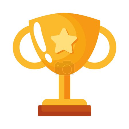 Illustration for Video game trophy isolated illustration - Royalty Free Image