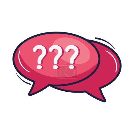 Illustration for Speech bubble with interrogation sign quest isolated icon - Royalty Free Image