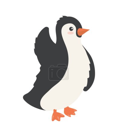 Illustration for Arctic animal penguin illustration isolated - Royalty Free Image