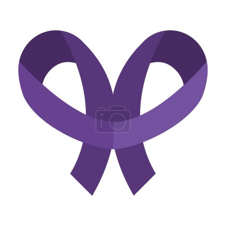 Illustration for Purple ribbon campaign domestic violence awareness design - Royalty Free Image