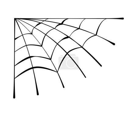 Ilustración de Halloween spiderweb esquina ilustración aislada - Imagen libre de derechos