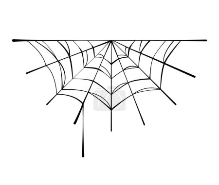 Ilustración de Halloween spiderweb vector de ilustración aislado - Imagen libre de derechos