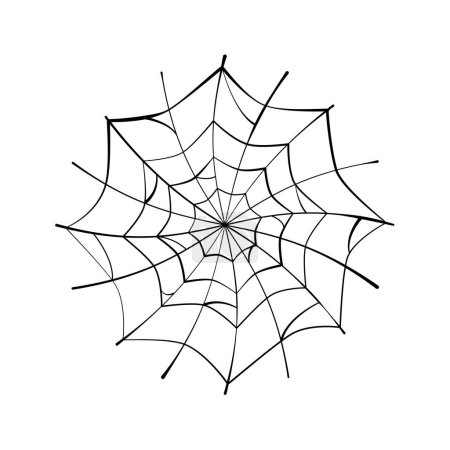 Illustration for Halloween spiderweb decoration isolated illustration - Royalty Free Image