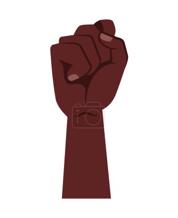 Illustration for Activist hand afro illustration isolated - Royalty Free Image