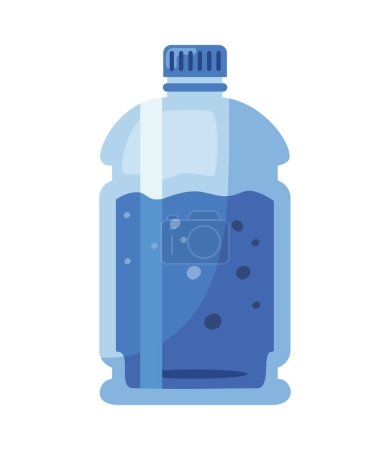 Téléchargez les illustrations : Bouteille gallon bleu vecteur de conception isolé - en licence libre de droit
