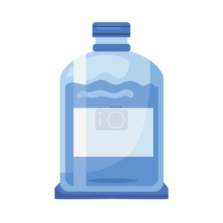 Illustration for Bottle gallon with blue cap vector isolated - Royalty Free Image