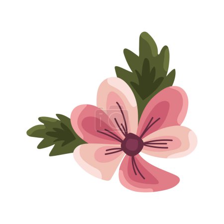 Illustration for Flower cute design vector isolated - Royalty Free Image