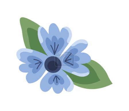 Téléchargez les illustrations : Fleur mignon illustration vecteur isolé - en licence libre de droit