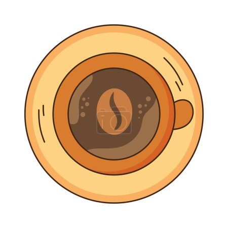 Illustration for Coffee cup top view vector isolated - Royalty Free Image