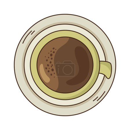 Téléchargez les illustrations : Tasse de café vecteur de conception isolé - en licence libre de droit