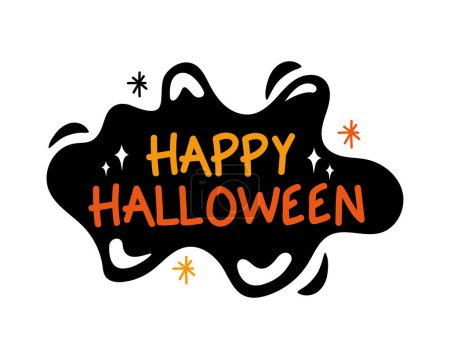 Illustration for Happy halloween lettering vector isolated - Royalty Free Image