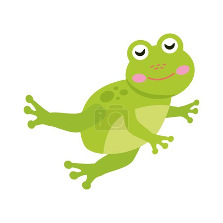 Illustration for Green frog design vector isolated - Royalty Free Image
