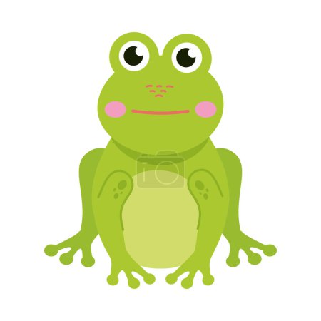 Illustration for Green frog illustration vector isolated - Royalty Free Image